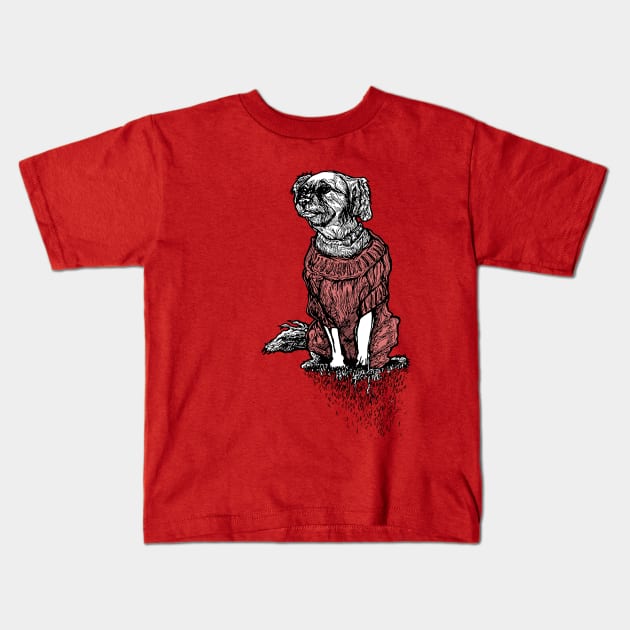 Sassy in Red Kids T-Shirt by jondenby